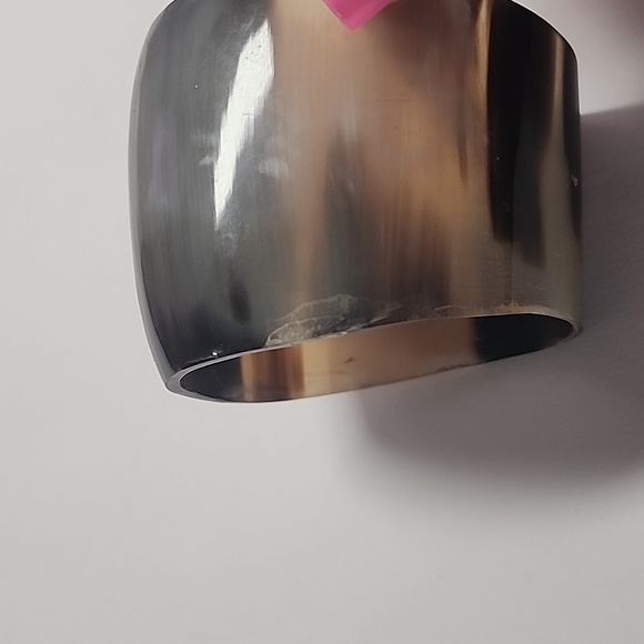 Cow Horn Cuff Bangle Bracelet - Picture 3 of 6